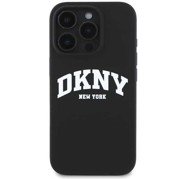 DKNY Liquid Silicone White Printed Logo MagSafe - θήκη για Apple iPhone 16 Pro - Μαύρο - Image 3
