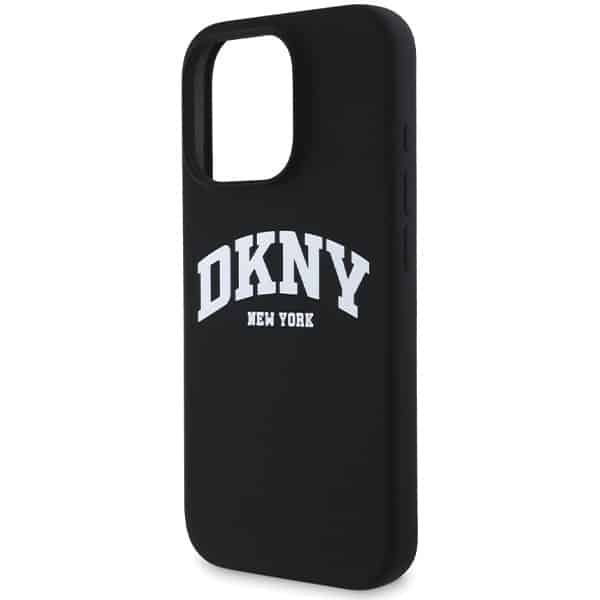 DKNY Liquid Silicone White Printed Logo MagSafe - θήκη για Apple iPhone 16 Pro - Μαύρο - Image 6