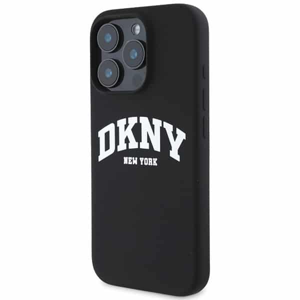 DKNY Silicone White Printed Logo MagSafe - θήκη για Apple iPhone 16 Pro Max - Μαύρο - Image 2
