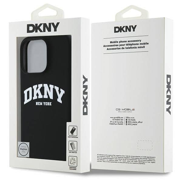 DKNY Silicone White Printed Logo MagSafe - θήκη για Apple iPhone 16 Pro Max - Μαύρο - Image 8