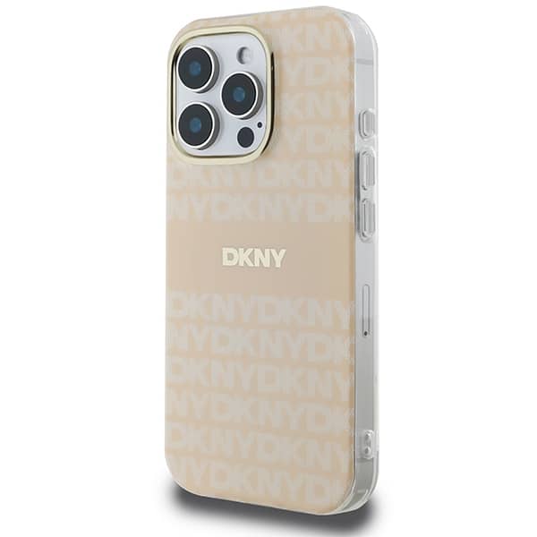 DKNY Repeat Texture Pattern With Stripe - θήκη για Apple iPhone 16 Pro - Ροζ - Image 2