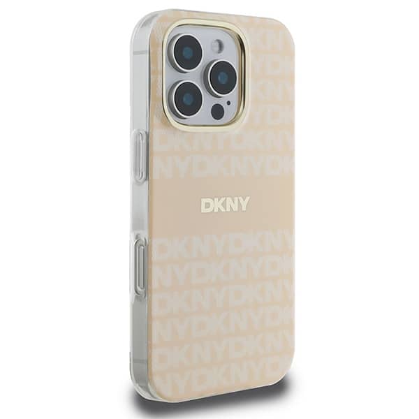 DKNY Repeat Texture Pattern With Stripe - θήκη για Apple iPhone 16 Pro - Ροζ - Image 4
