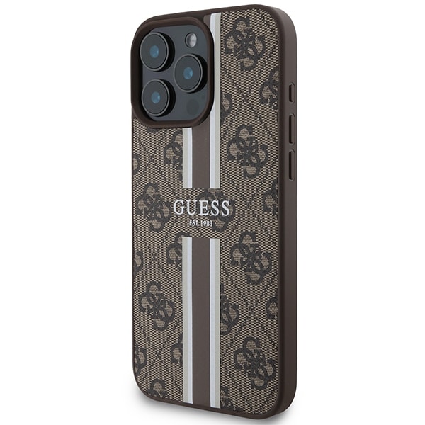 Guess Printed Stripes MagSafe - θήκη για Apple iPhone 16 Pro Max - Καφέ - Image 2