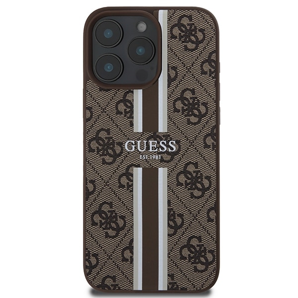 Guess Printed Stripes MagSafe - θήκη για Apple iPhone 16 Pro Max - Καφέ - Image 3