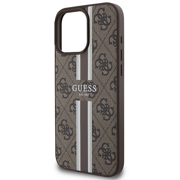 Guess Printed Stripes MagSafe - θήκη για Apple iPhone 16 Pro Max - Καφέ - Image 6