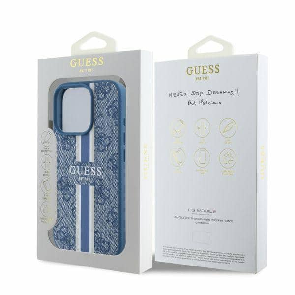 Guess - Printed Stripes MagSafe - Apple iPhone 16 Pro Max - Μπλε - Image 5