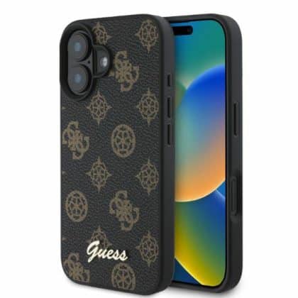 Guess Peony Script MagSafe - θήκη για Apple iPhone 16 - Μαύρο