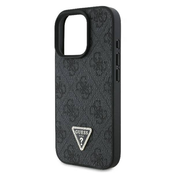 Guess Leather 4G Triangle Strass - θήκη για Apple iPhone 16 Pro Max - Μαύρο - Image 6