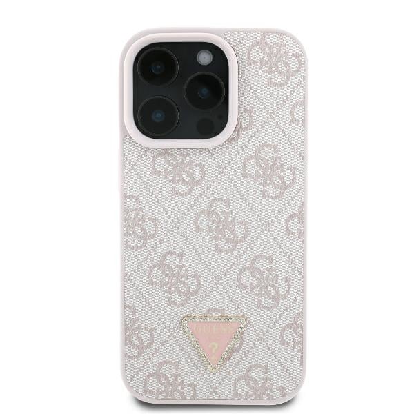 Guess 4G Triangle Strass - θήκη για Apple iPhone 16 Pro Max - Ροζ - Image 3