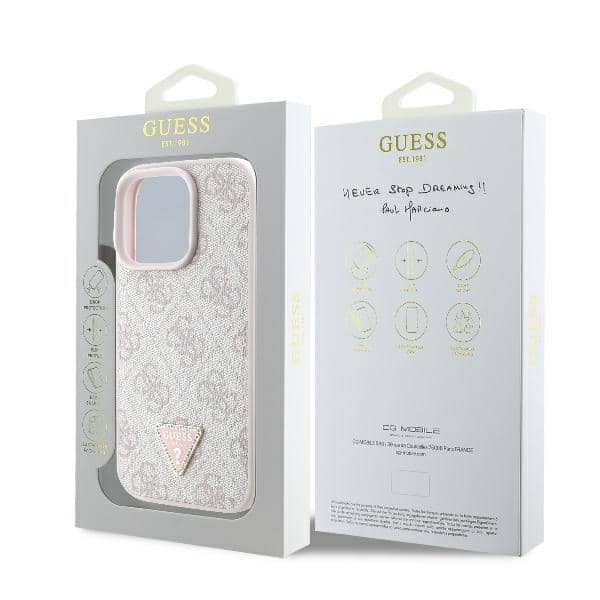 Guess 4G Triangle Strass - θήκη για Apple iPhone 16 Pro Max - Ροζ - Image 8