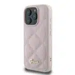 Guess Quilted Metal Logo - θήκη για Apple iPhone 16 Pro Max - Ροζ - Image 2