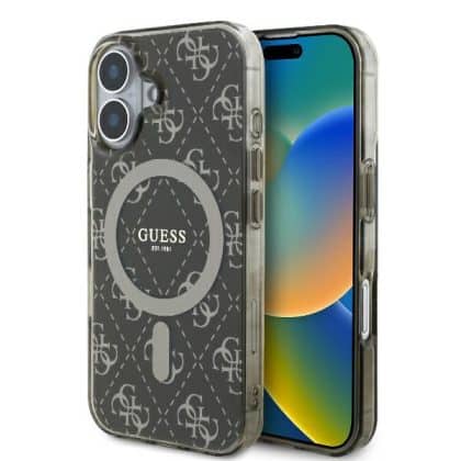 Guess IML 4G Background MagSafe - θήκη για Apple iPhone 16 - Καφέ