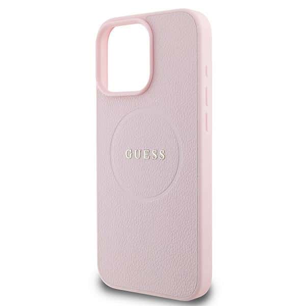 Guess Grained Gold Ring MagSafe - θήκη για Apple iPhone 16 Pro - Ροζ - Image 6