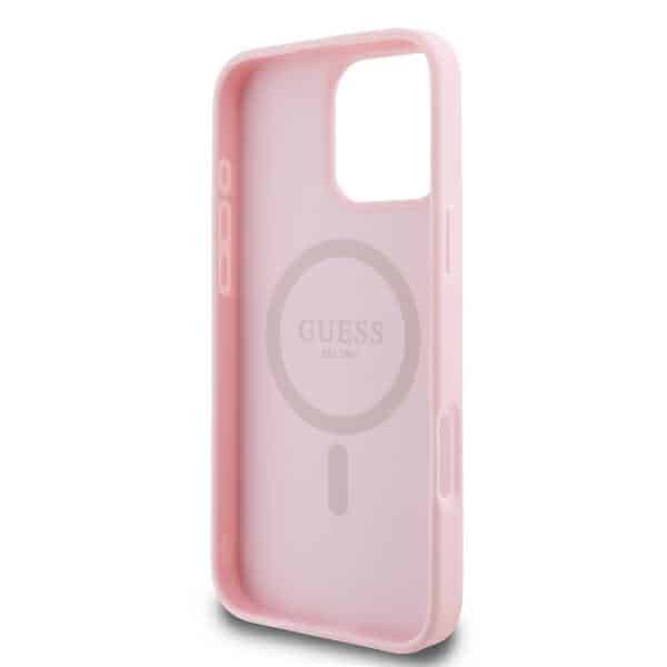 Guess Peony Script Logo MagSafe - θήκη για Apple iPhone 16 Pro - Ροζ - Image 7
