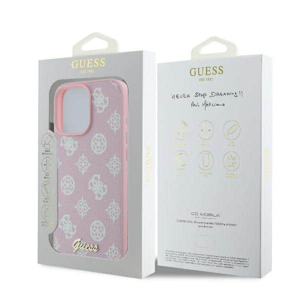 Guess Peony Script Logo MagSafe - θήκη για Apple iPhone 16 Pro - Ροζ - Image 8