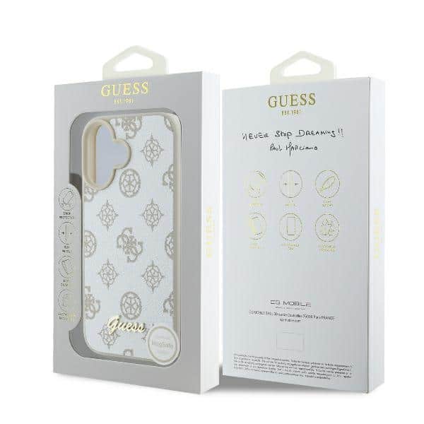 Guess Peony Script Logo MagSafe - θήκη για Apple iPhone 16 - Λευκό - Image 8