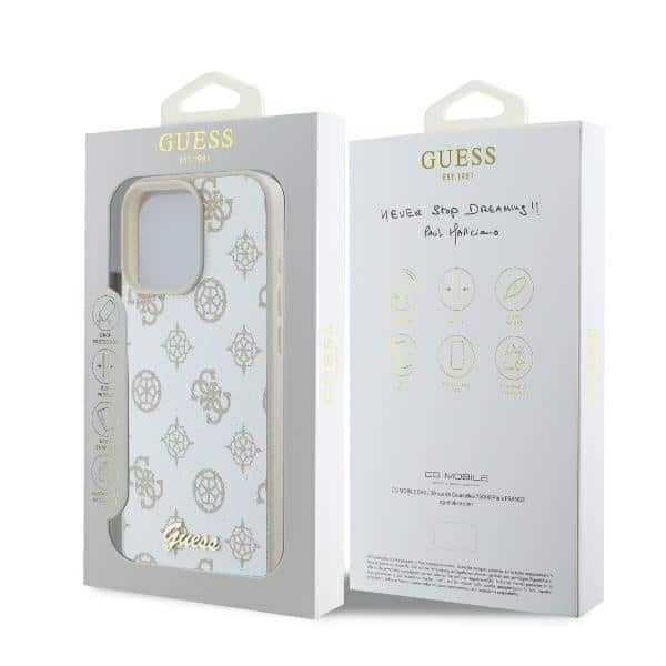 Guess Peony Script Logo MagSafe - θήκη για Apple iPhone 16 Pro - Λευκό - Image 8