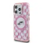 Karl Lagerfeld IML Monogram Karl&Choupette Head MagSafe - θήκη για Apple iPhone 15 Pro - Ροζ - Image 3