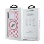 Karl Lagerfeld IML Monogram Karl&Choupette Head MagSafe - θήκη για Apple iPhone 15 Pro - Ροζ - Image 5