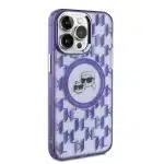 Karl Lagerfeld IML Monogram Karl&Choupette Head MagSafe - θήκη για Apple iPhone 15 Pro - Μωβ - Image 4