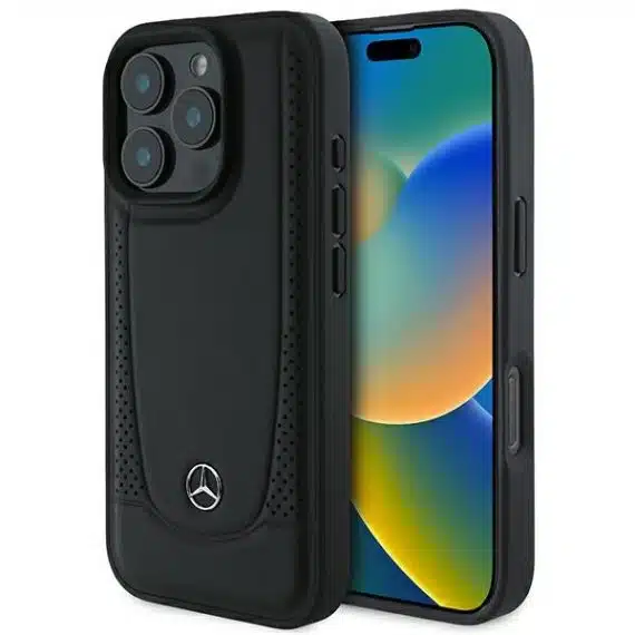 Mercedes Leather Urban - θήκη για Apple iPhone 16 Pro - Μαύρο