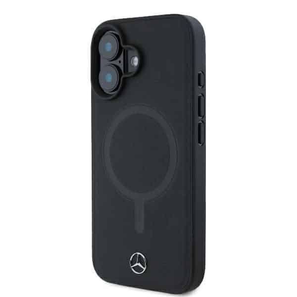 Mercedes Smooth Leather MagSafe - θήκη για Apple iPhone 16 Plus - Μαύρο - Image 2