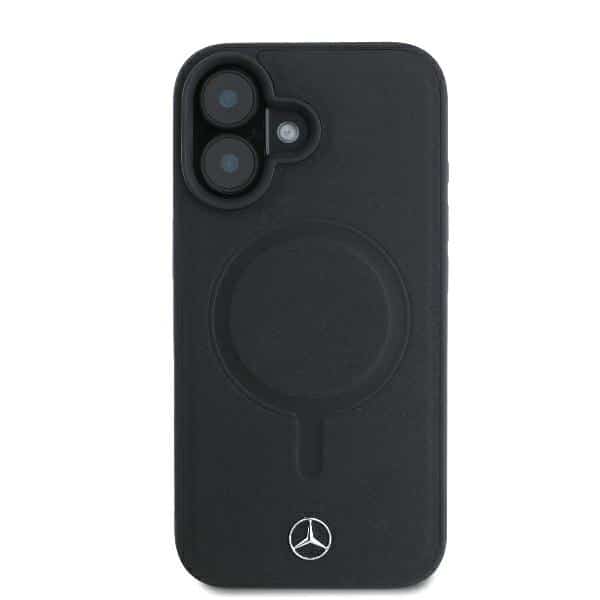 Mercedes Smooth Leather MagSafe - θήκη για Apple iPhone 16 Plus - Μαύρο - Image 3