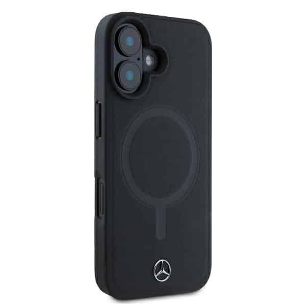 Mercedes Smooth Leather MagSafe - θήκη για Apple iPhone 16 Plus - Μαύρο - Image 4
