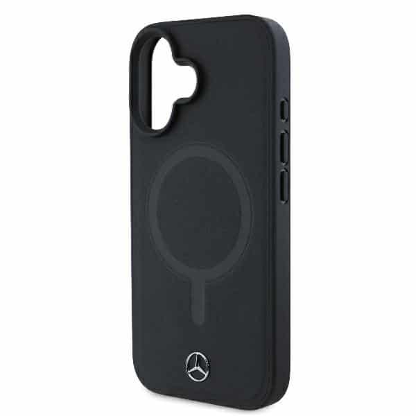 Mercedes Smooth Leather MagSafe - θήκη για Apple iPhone 16 Plus - Μαύρο - Image 6