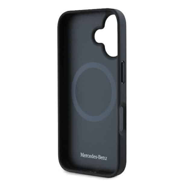 Mercedes Smooth Leather MagSafe - θήκη για Apple iPhone 16 Plus - Μαύρο - Image 7