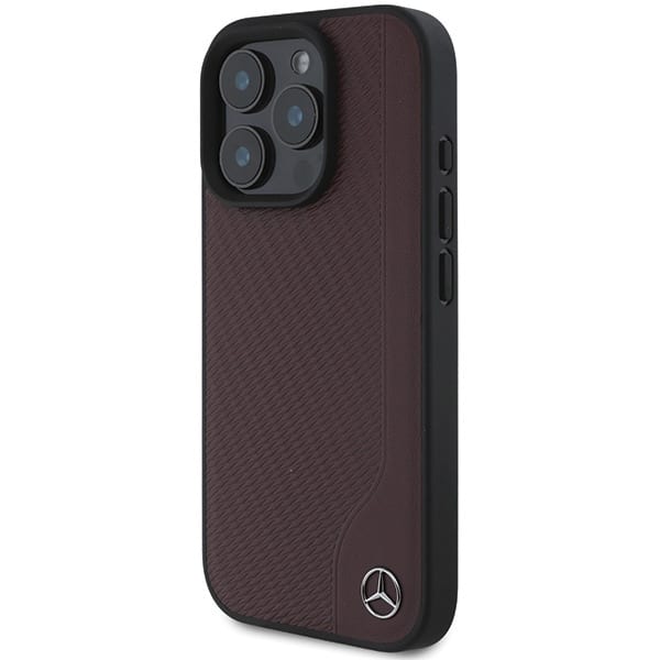 Mercedes Wood Imitation Leather MagSafe - θήκη για Apple iPhone 16 Pro - Κόκκινο - Image 2