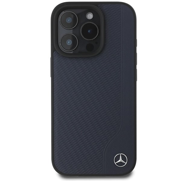 Mercedes Wood Imitation Leather MagSafe - θήκη για Apple iPhone 16 Pro Max - Μπλε - Image 3