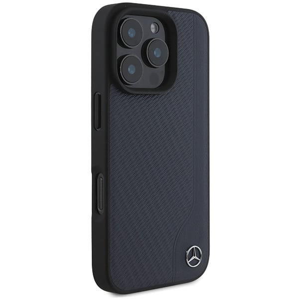 Mercedes Wood Imitation Leather MagSafe - θήκη για Apple iPhone 16 Pro Max - Μπλε - Image 4