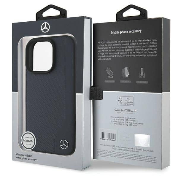 Mercedes Wood Imitation Leather MagSafe - θήκη για Apple iPhone 16 Pro Max - Μπλε - Image 8