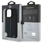 Mercedes MB Blue Line Leather MagSafe - θήκη για Apple iPhone 16 Pro Max - Μαύρο - Image 8