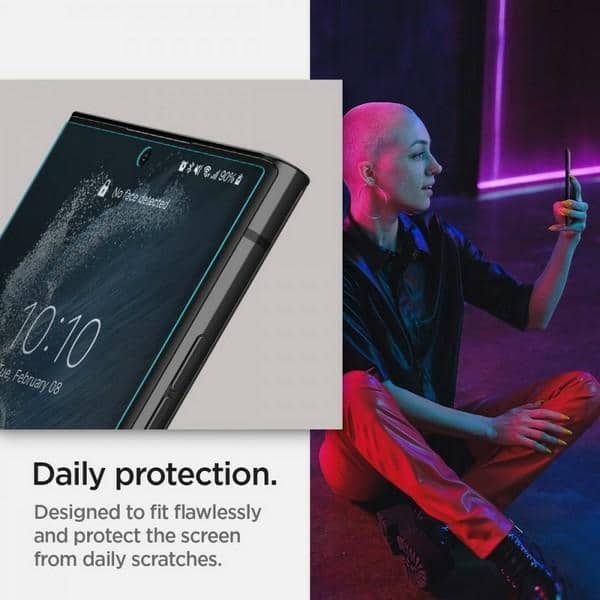 Spigen Προστασία οθόνης Neo Flex Sam S908 S22 Ultra 2τμχ εφαρμογή σε υγρή κατάσταση AFL04137 - Image 8