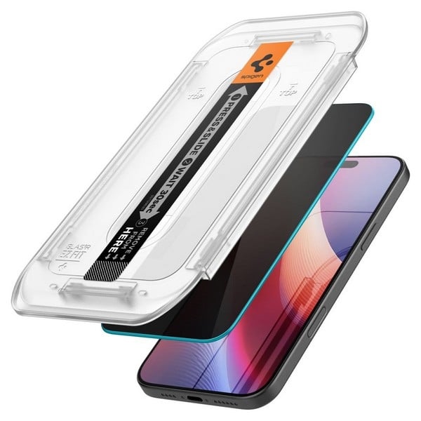 Spigen Glas.TR iPhone 16 Pro Max 6.9" "EZ FIT" 2 τεμ. προστατευτικό γυαλί ιδιωτικό AGL07908 - Image 2