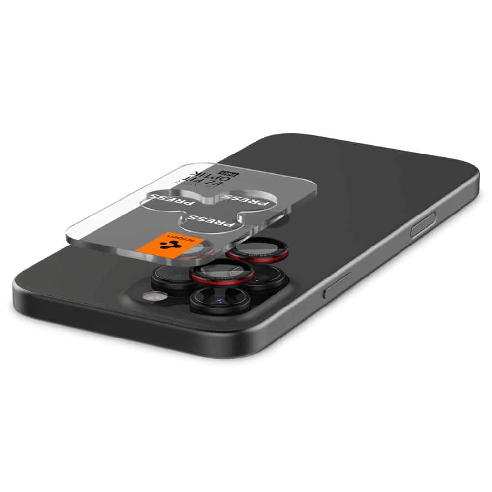Spigen - Optik.tR Γυαλί Κάμερας (2 τεμάχια) - iPhone 14 Pro / Pro Max / 15 Pro / Pro Max / 16 Pro / Pro Max, Μαύρο - Image 2