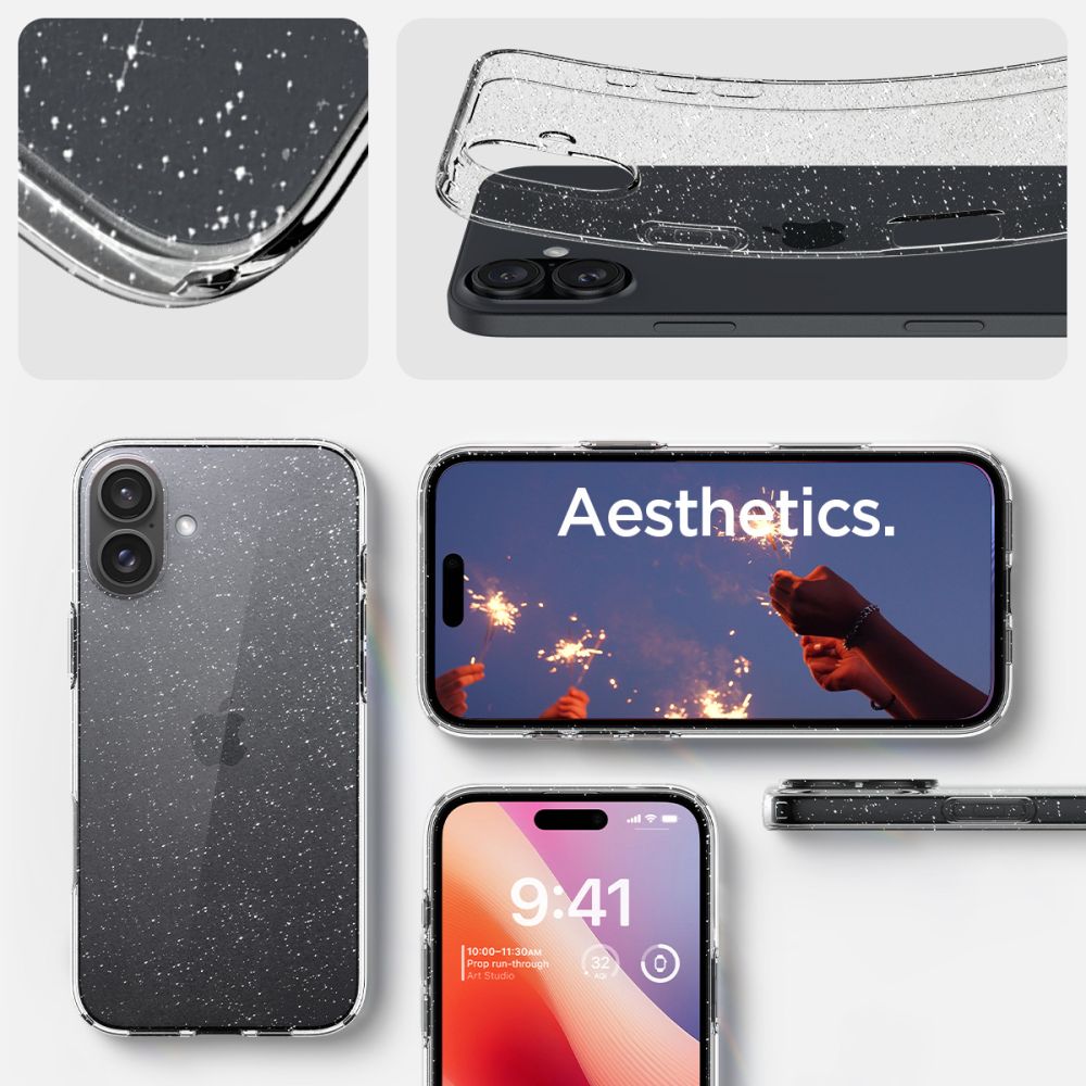 Spigen Liquid Crystal Glitter - θήκη για Apple iPhone 16 - Διάφανο - Image 10