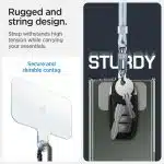 Spigen σετ λουράκι κινητού universal crossbody & wrist μουντ μπλε - Image 10