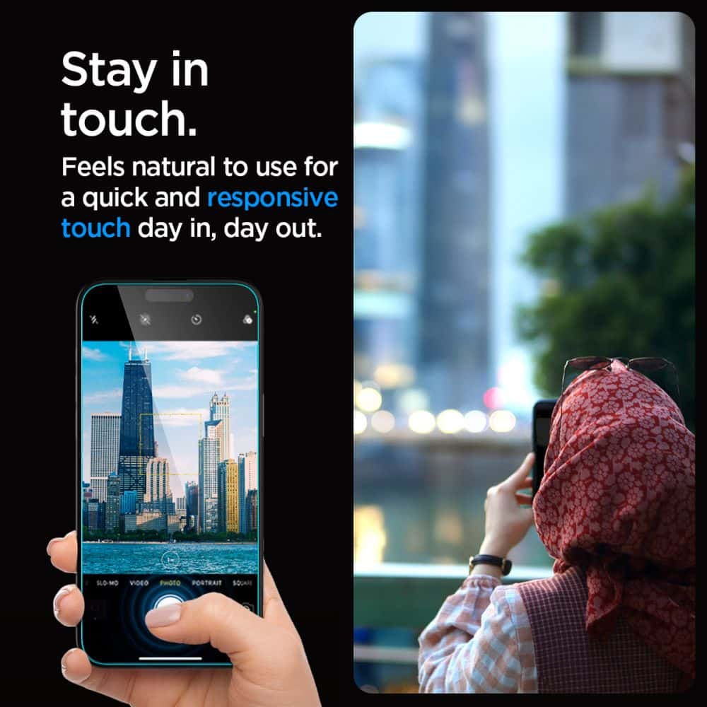 Spigen γυαλί προστασίας Glas.TR "EZ Fit" iPhone 15 Plus Privacy - Image 9