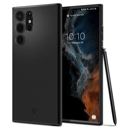 Spigen Thin Fit - θήκη για Samsung Galaxy S22 Ultra - Μαύρο