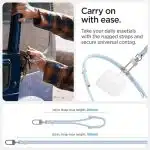 Spigen σετ λουράκι κινητού universal crossbody & wrist μουντ μπλε - Image 11