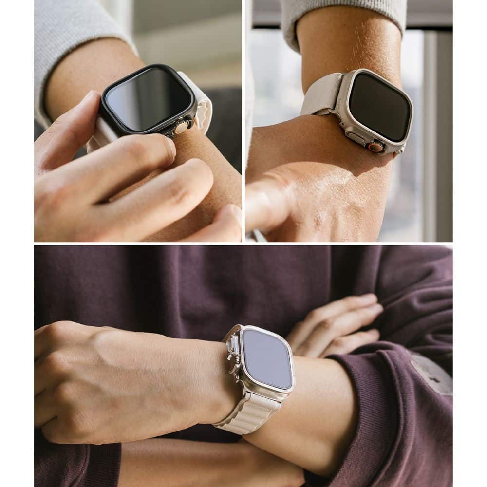 RINGKE Slim 2-pack Apple Watch Ultra 1 / 2 (49 mm) διαφανές & τιτάνιο γκρι - Image 11