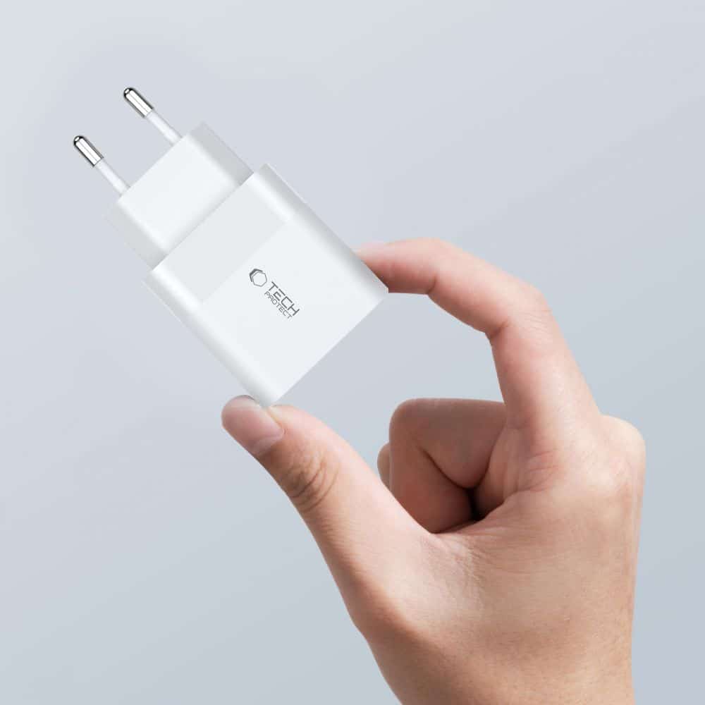 Tech-Protect C30W φορτιστής 2 θυρών PD30W/QC3.0 λευκός - Image 7