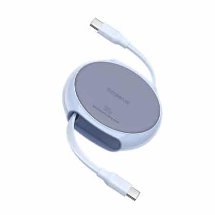 Baseus - Καλώδιο Δεδομένων Pathfinder Series (P10368400311-00) - Type-C σε Type-C, 100W, 1m, Αναδιπλούμενο - Γαλάζιο Γαλαξία