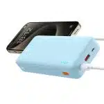 Baseus - Power Bank Airpow (P10022804313-00) - USB, Type-C, Micro-USB, 20W, 20000mAh - Γαλάζιο Γαλαξία - Image 2