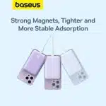 Baseus - Μίνι PowerBank (P10059002513-00) - Type-C, Φόρτιση MagSafe, 20W, 6000mAh, με Καλώδιο Type-C, 30cm - Μωβ - Image 6