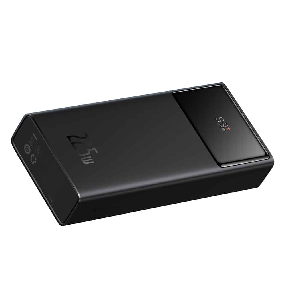 Baseus - Power Bank Star-Lord (PPXJ080001) - 2x USB, Type-C, Micro-USB, 22.5W, 20000mAh, καλώδιο Type-C, 3A, 30cm - μαύρο - Image 4