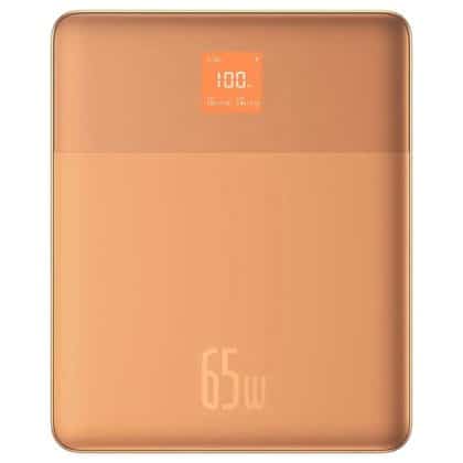 Baseus - Power Bank Blade (P10063801733-00) - 2x Type-C, 65W, 12000mAh, Ψηφιακή Οθόνη, με Καλώδιο USB-C - Πορτοκαλί